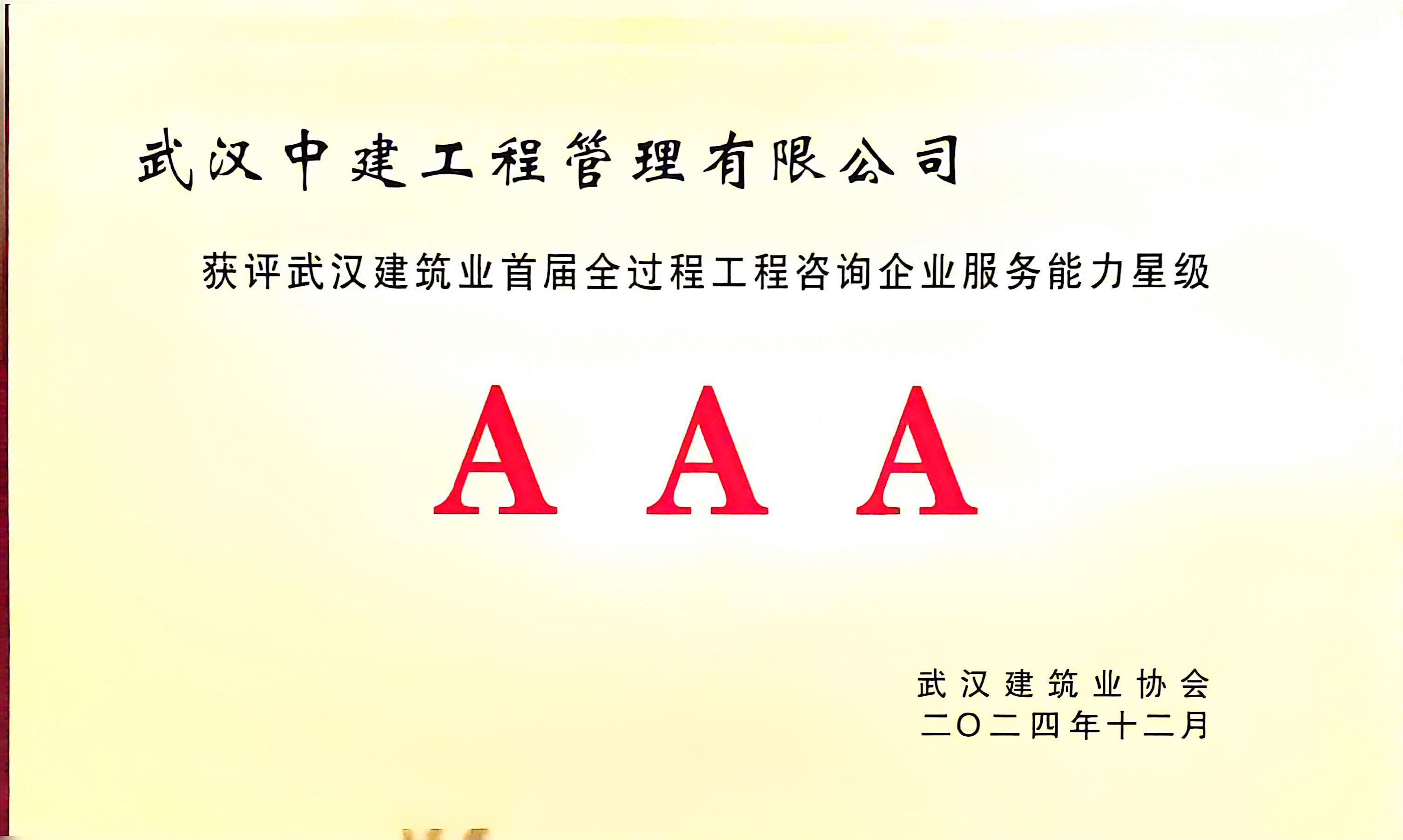 首届全过程工程咨询企业服务能力星级评价AAA级 奖牌.jpg